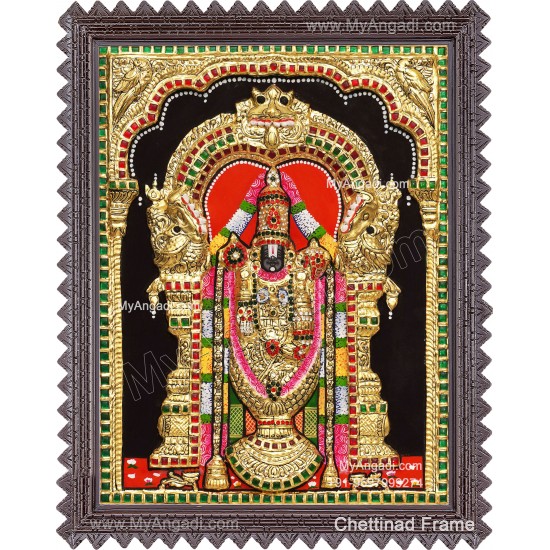 Embossed Balaji 3d Tanjore Painting