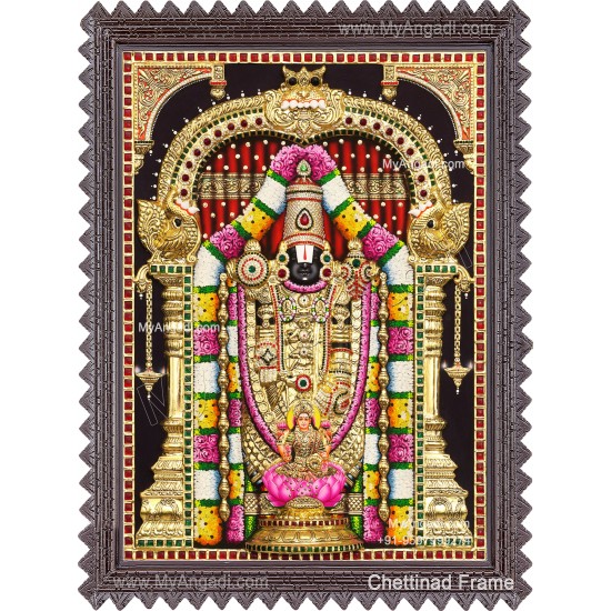 3d Embossed Balaji Lakshmi Tanjore Painting