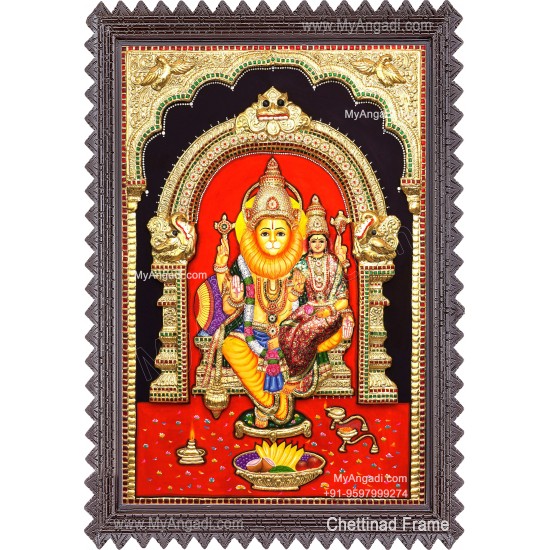 Lakshmi Narasimhar 3D Tanjore Painting
