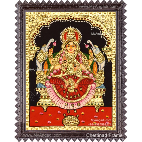 Gajalakshmi Tanjore Painting