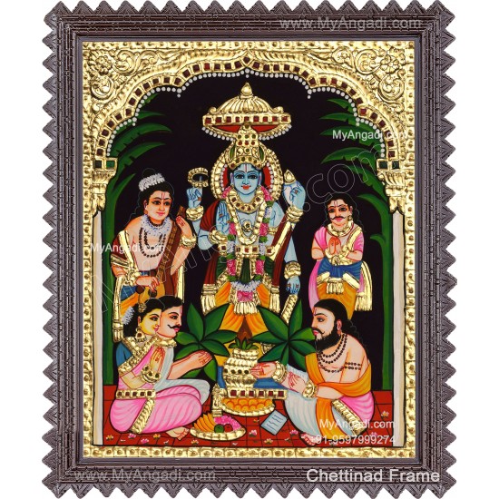 Sathyanarayana Swami Tanjore Painting