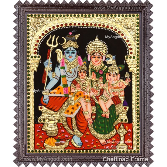 Shiva Family Tanjore Painting