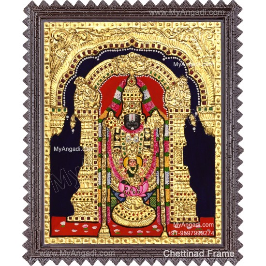 Venkateshwara  Swamy Tanjore Painting