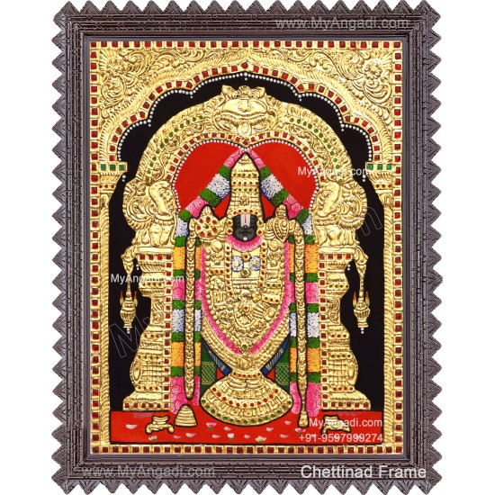 Venkateshwara  Swamy Tanjore Painting