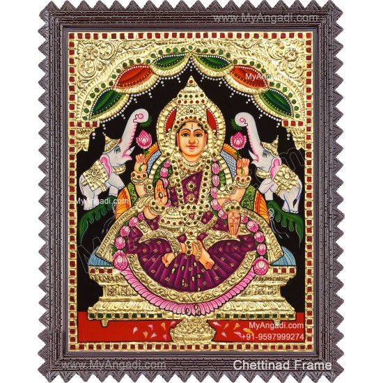 Gajalakshmi Tanjore Painting