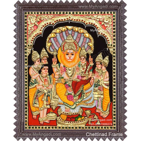 Lakshmi Narasimhar Tanjore Painting