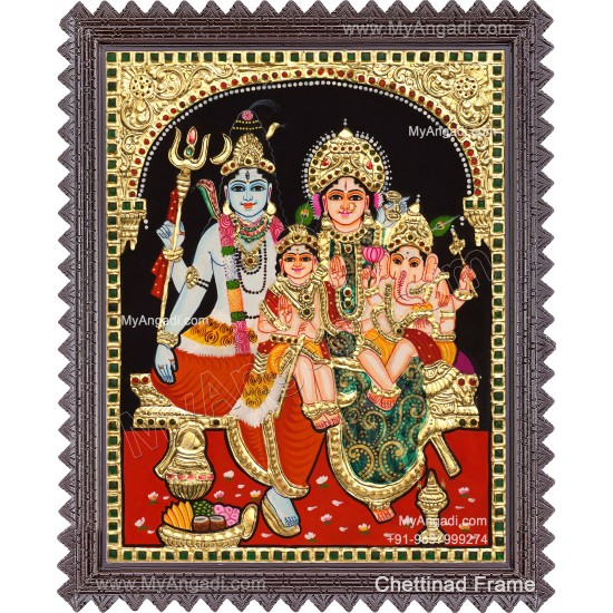 Shiva Family Tanjore Painting