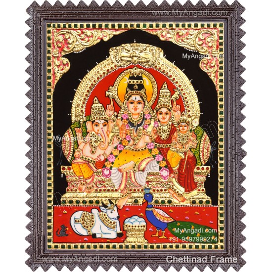 Shiva Family Tanjore Painting