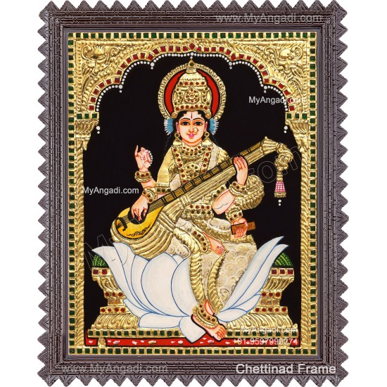 Saraswathi Tanjore Painting