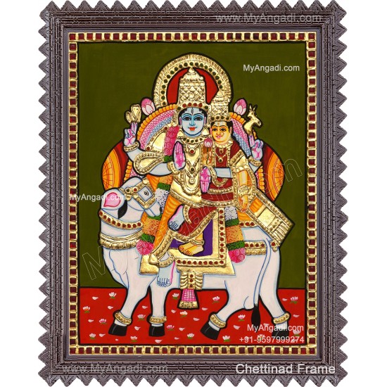 Pradhosam Sivan Parvathi Tanjore Painting