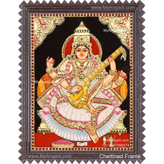 Saraswathi Tanjore Painting