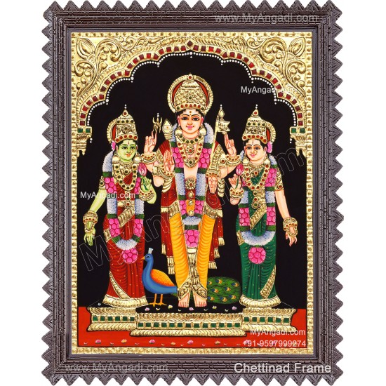 Murugar valli deivanai Tanjore Painting
