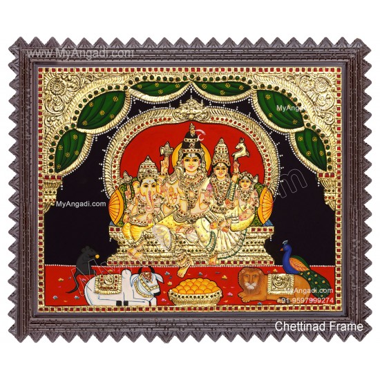Shiva Family Tanjore Painting