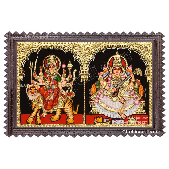 Durga Saraswathi Tanjore Painting