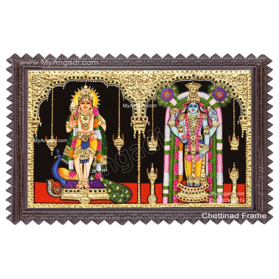 Murugar Guruvayurappar Tanjore Painting