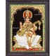 Embossed Saraswathi  3D Tanjore Painting