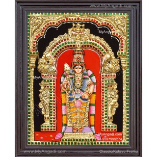 Murugan 3d Embossed Tanjore Painting