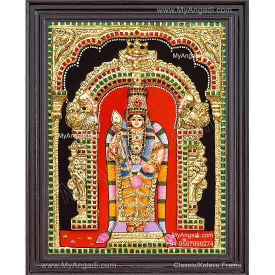 Murugan 3d Embossed Tanjore Painting