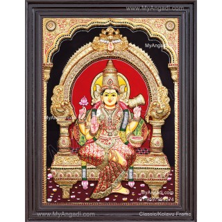Embossed Chamundeshwari Amman Tanjore Painting