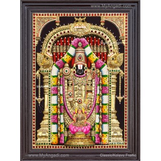 3d Embossed Balaji Lakshmi Tanjore Painting