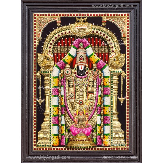 3d Embossed Balaji Lakshmi Tanjore Painting