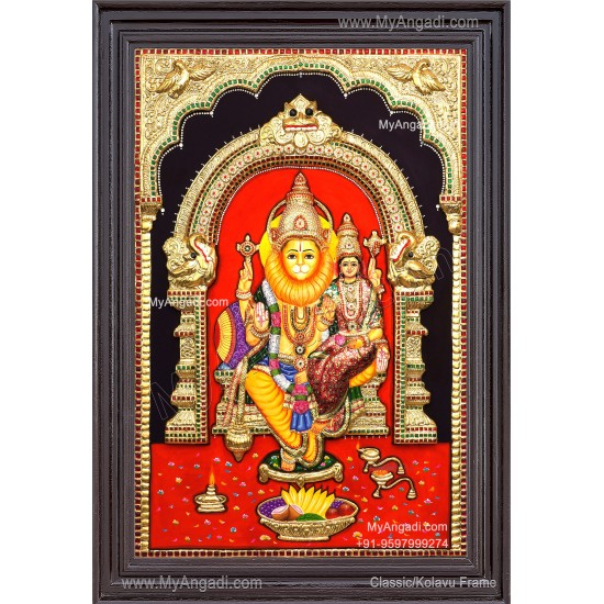Lakshmi Narasimhar 3D Tanjore Painting