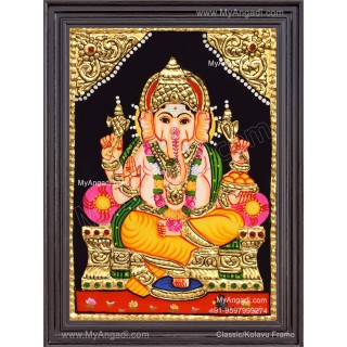 Ganapathi Tanjore Painting 