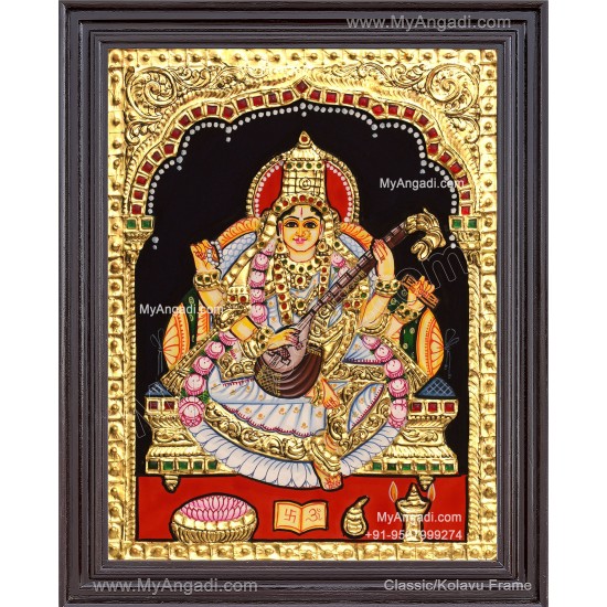 Saraswathi Tanjore Painting