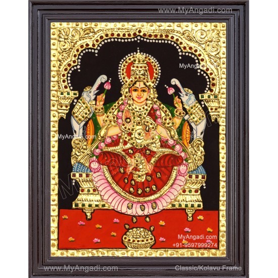 Gajalakshmi Tanjore Painting