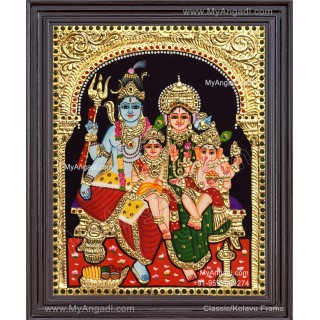 Shiva Family Tanjore Painting