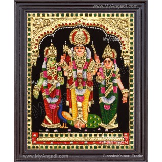 Murugan Valli Deivanai Tanjore Painting