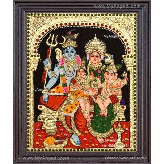 Shiva Family Tanjore Painting