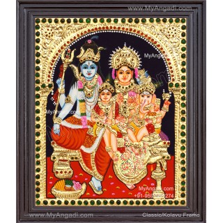 Shiva Family Tanjore Painting