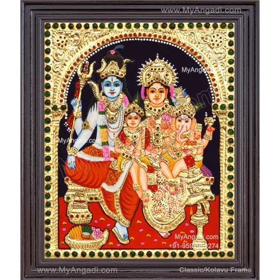 Shiva Family Tanjore Painting