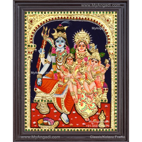 Shiva Family Tanjore Painting