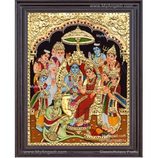 Ramar Pattabhisekam Tanjore Painting