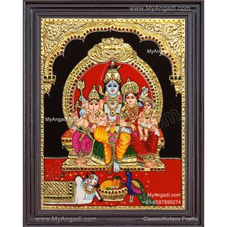 Shiva Family Tanjore Painting
