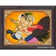 Ganesha Murugar On Peacock Tanjore Painting