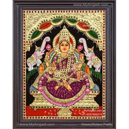 Gajalakshmi Tanjore Painting