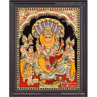 Lakshmi Narasimhar Tanjore Painting