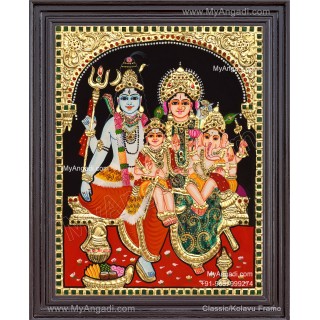 Shiva Family Tanjore Painting
