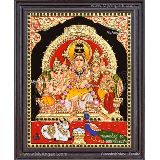 Shiva Family Tanjore Painting