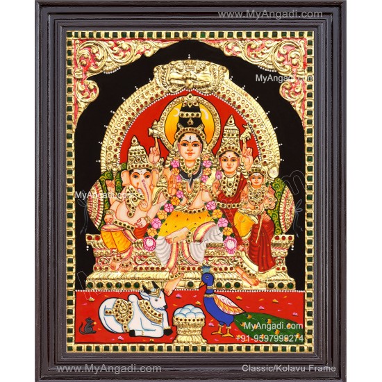 Shiva Family Tanjore Painting
