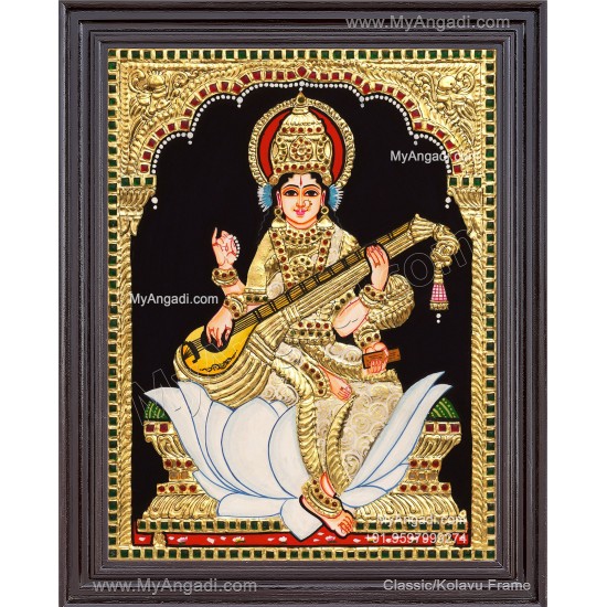 Saraswathi Tanjore Painting