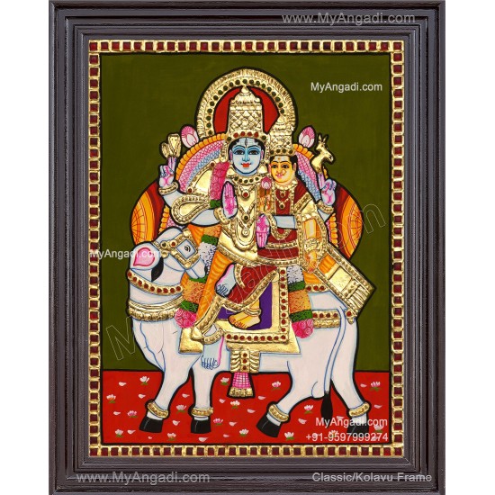 Pradhosam Sivan Parvathi Tanjore Painting