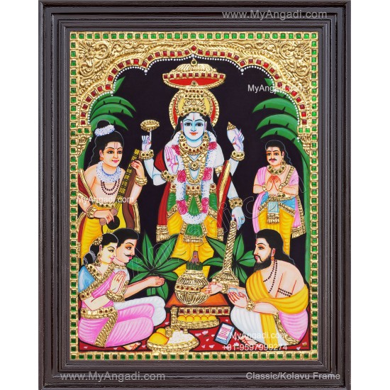Sathya Narayana Swami Tanjore Painting