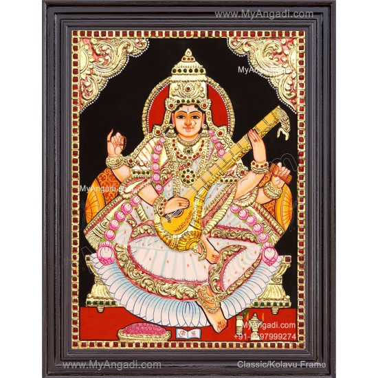 Saraswathi Tanjore Painting
