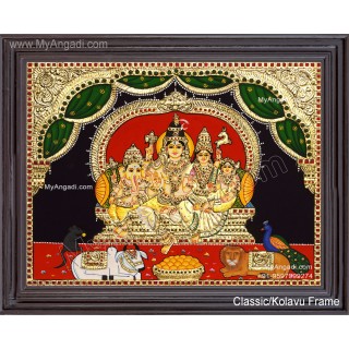 Shiva Family Tanjore Painting