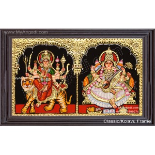 Durga Saraswathi Tanjore Painting
