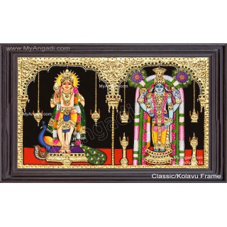 Murugar Guruvayurappar Tanjore Painting